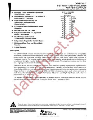 CY74FCT652CTSOCTG4 datasheet  